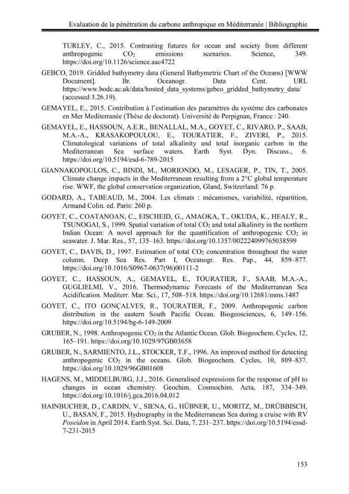 Pénétration du carbone anthropique en Méditerranée occidentale: étude de l’acidification des eaux marines
