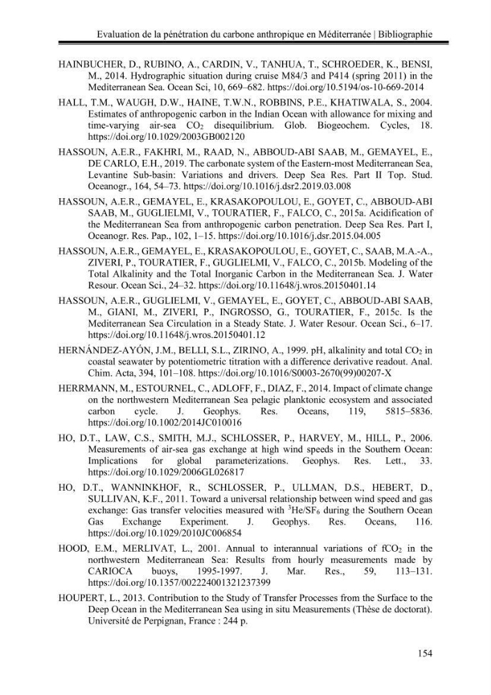Pénétration du carbone anthropique en Méditerranée occidentale: étude de l’acidification des eaux marines