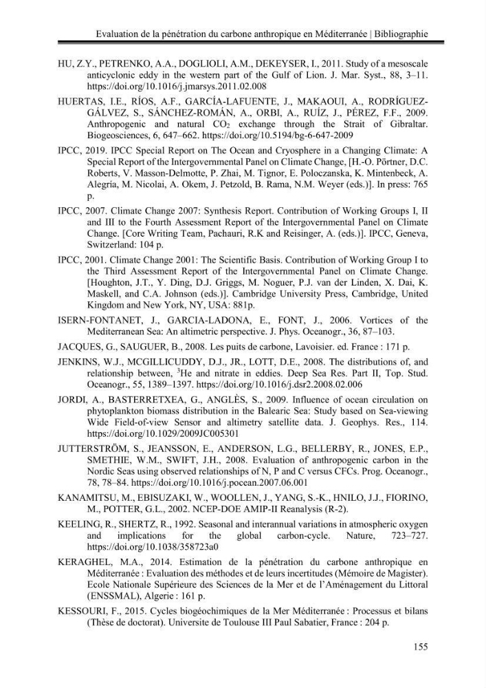 Pénétration du carbone anthropique en Méditerranée occidentale: étude de l’acidification des eaux marines