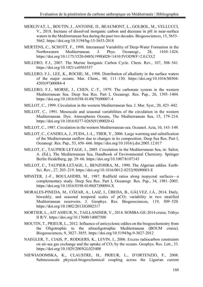Pénétration du carbone anthropique en Méditerranée occidentale: étude de l’acidification des eaux marines
