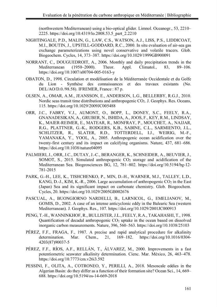Pénétration du carbone anthropique en Méditerranée occidentale: étude de l’acidification des eaux marines