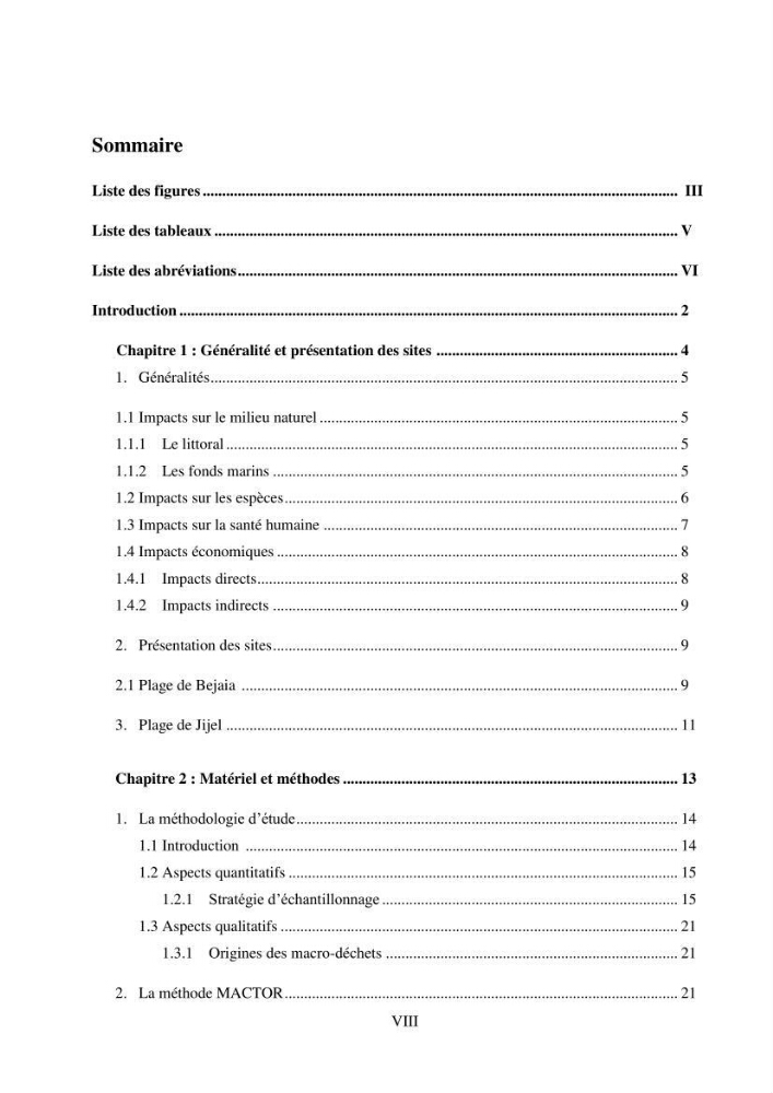 Structure et impacts des macro-déchets au niveau de la zone côtière Algérienjne