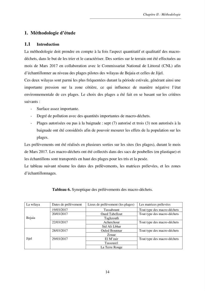 Structure et impacts des macro-déchets au niveau de la zone côtière Algérienjne