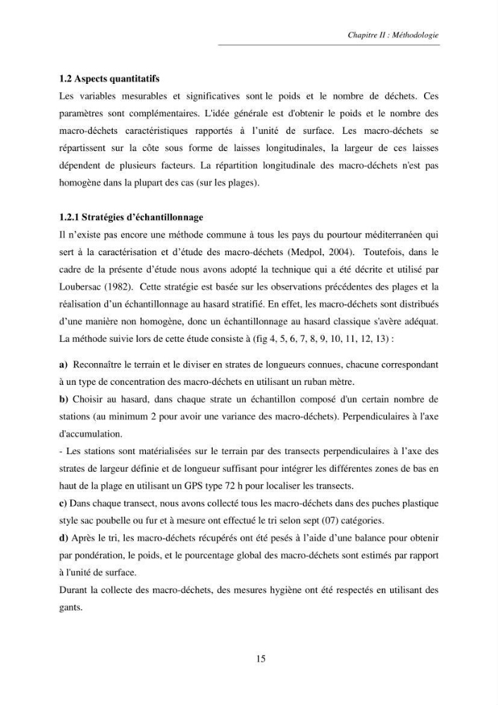 Structure et impacts des macro-déchets au niveau de la zone côtière Algérienjne