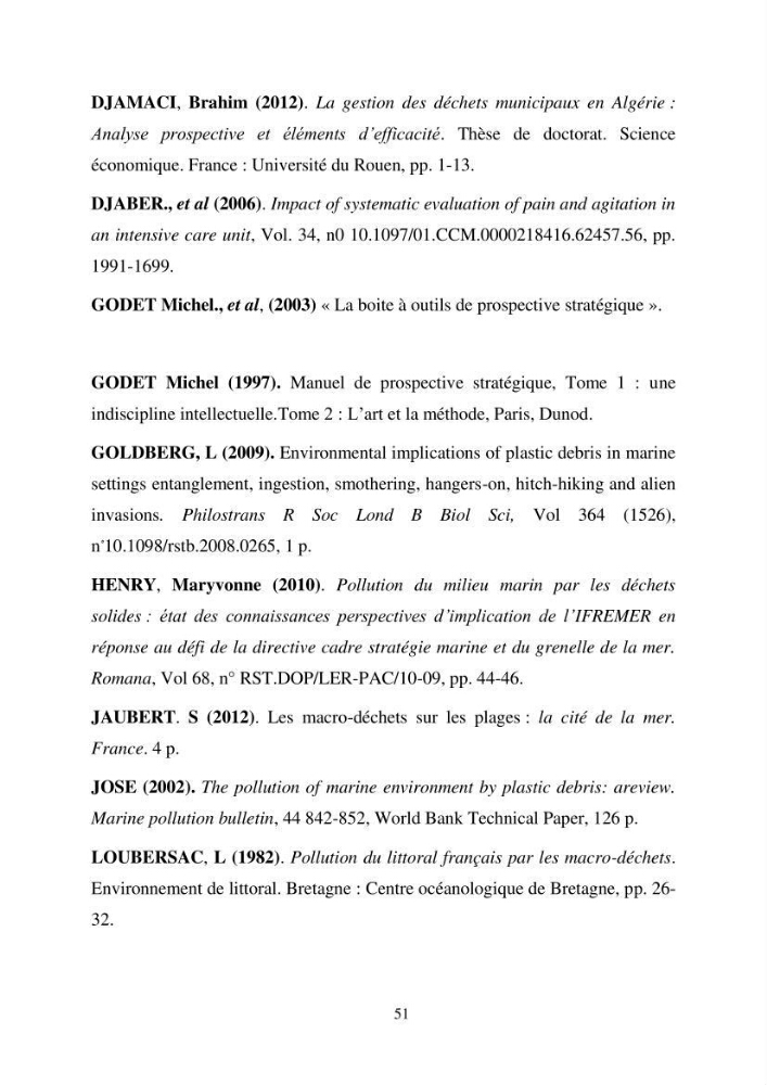 Structure et impacts des macro-déchets au niveau de la zone côtière Algérienjne