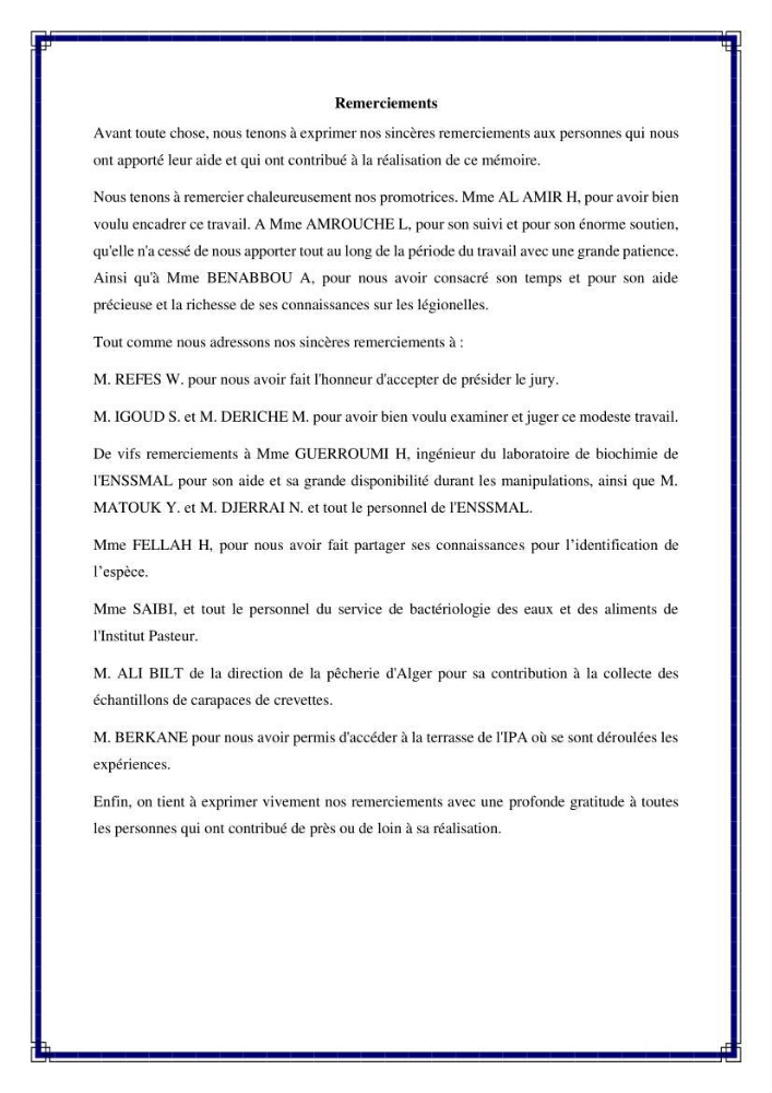 Valorisation biotechnologique des coproduits de crustacés: étude de l’efficacité du traitement avec du chitosane et de l’irradiation UV dans l’élimination de Legionella pneumophila