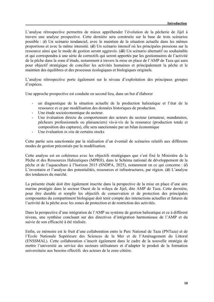 Etude de la pêcherie de Jijel: interaction avec l\'aire marine de Taza (wilaya de Jijel)