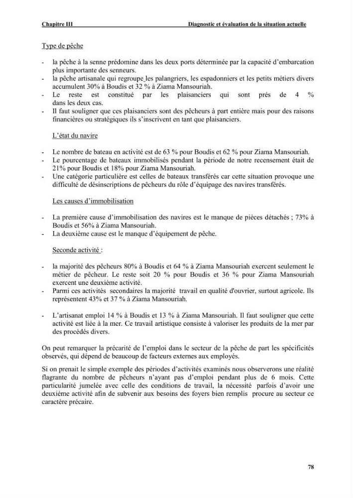 Etude de la pêcherie de Jijel: interaction avec l\'aire marine de Taza (wilaya de Jijel)
