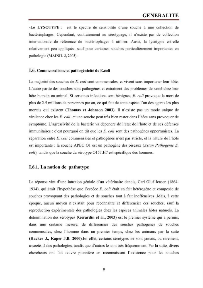 Phylogènie des souches d\'E. coli résistantes aux fluoroquinolones isolées au niveau de la station d\'épuration de Boumerdes