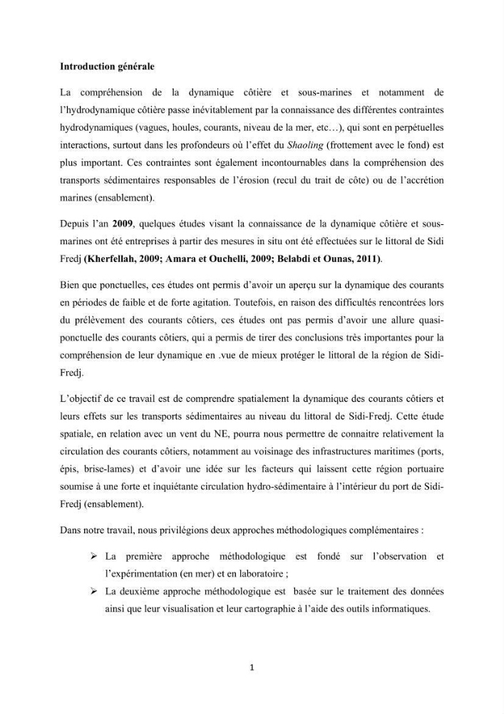 Etude des forçages des courants côtiers et des transports sédimentaires pour la compréhension du phénomène de l\'ensablement portuaire