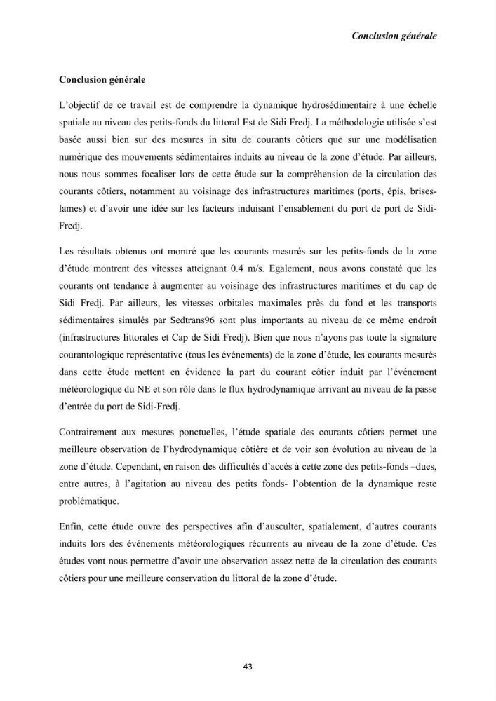 Etude des forçages des courants côtiers et des transports sédimentaires pour la compréhension du phénomène de l\'ensablement portuaire