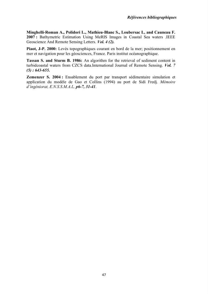 Etude des forçages des courants côtiers et des transports sédimentaires pour la compréhension du phénomène de l\'ensablement portuaire