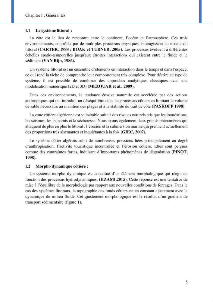 Impact des événements météo océaniques extrêmes sur l’évolution spatiotemporelle des côtes sableuses de la baie de Bou Ismail