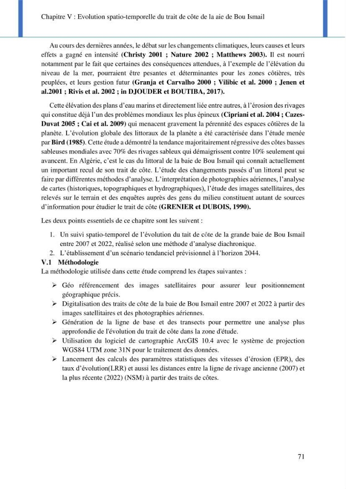 Impact des événements météo océaniques extrêmes sur l’évolution spatiotemporelle des côtes sableuses de la baie de Bou Ismail