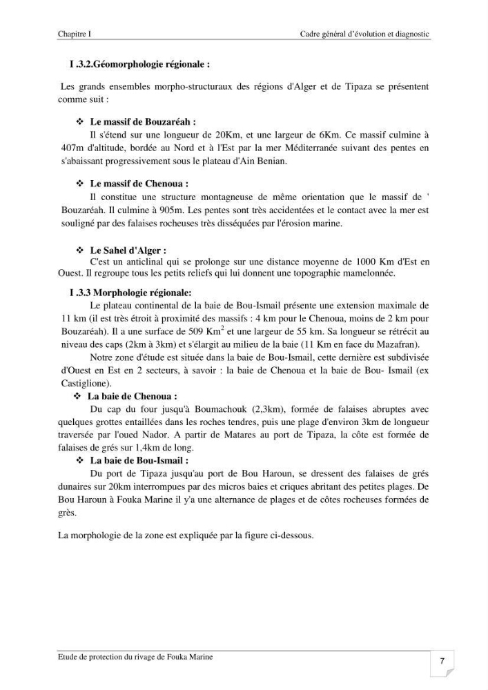 Etude de protection du rivage de Fouka marine
