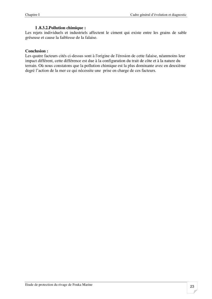 Etude de protection du rivage de Fouka marine