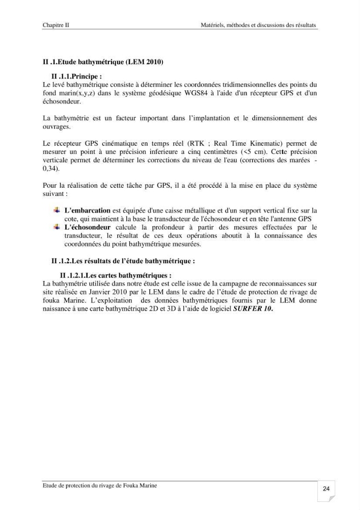 Etude de protection du rivage de Fouka marine