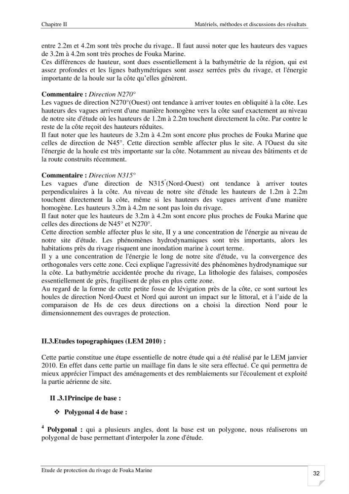 Etude de protection du rivage de Fouka marine