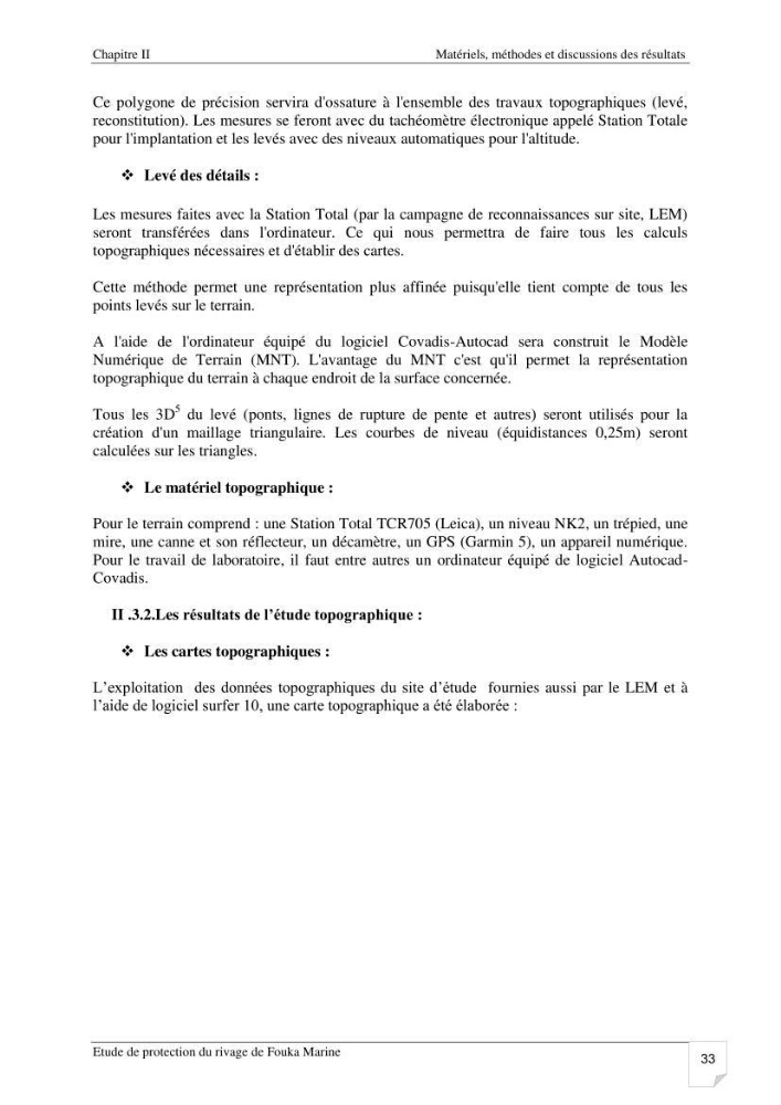 Etude de protection du rivage de Fouka marine