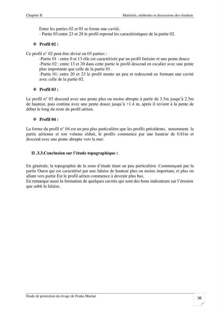 Etude de protection du rivage de Fouka marine