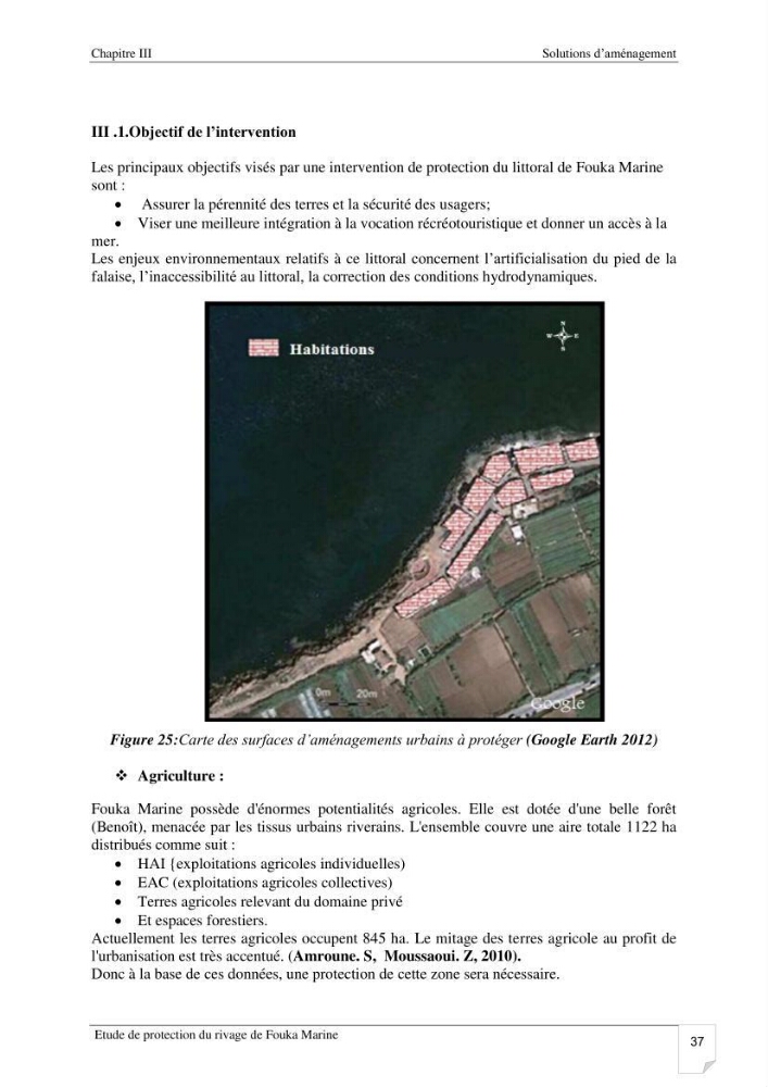 Etude de protection du rivage de Fouka marine