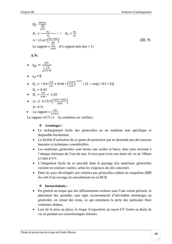 Etude de protection du rivage de Fouka marine