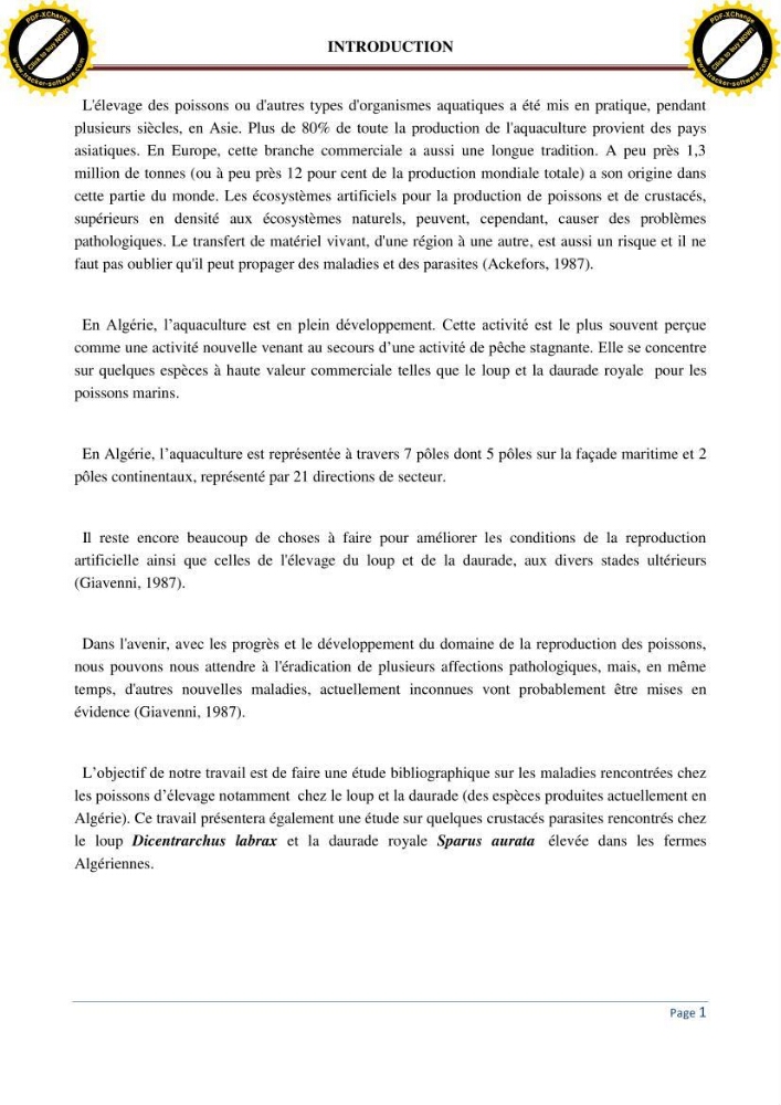 Inventaire des crustaces parasites des poissons de l\'eau de mer