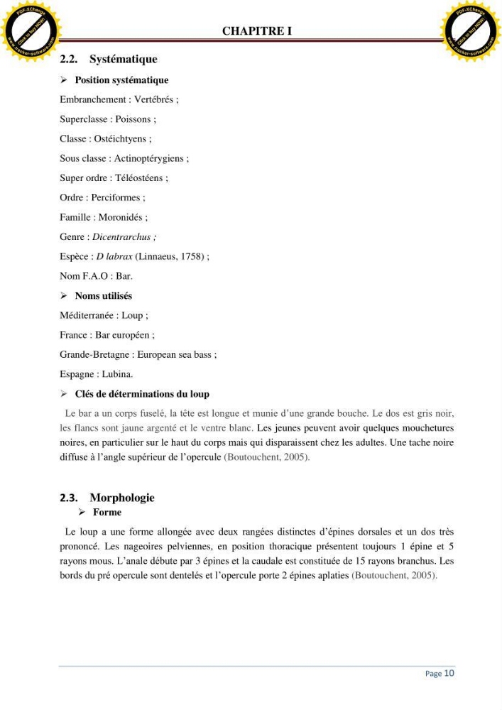 Inventaire des crustaces parasites des poissons de l\'eau de mer
