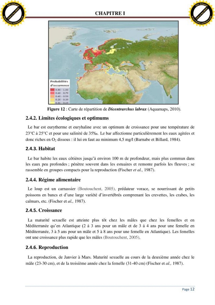 Inventaire des crustaces parasites des poissons de l\'eau de mer