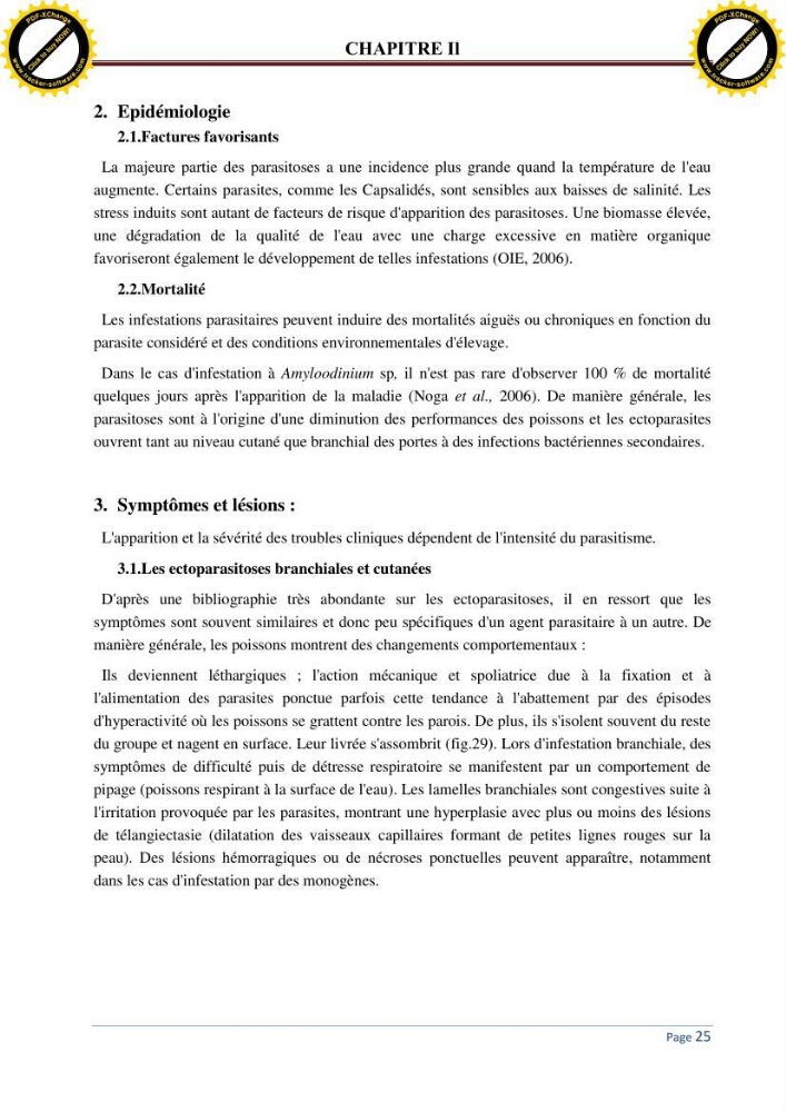 Inventaire des crustaces parasites des poissons de l\'eau de mer