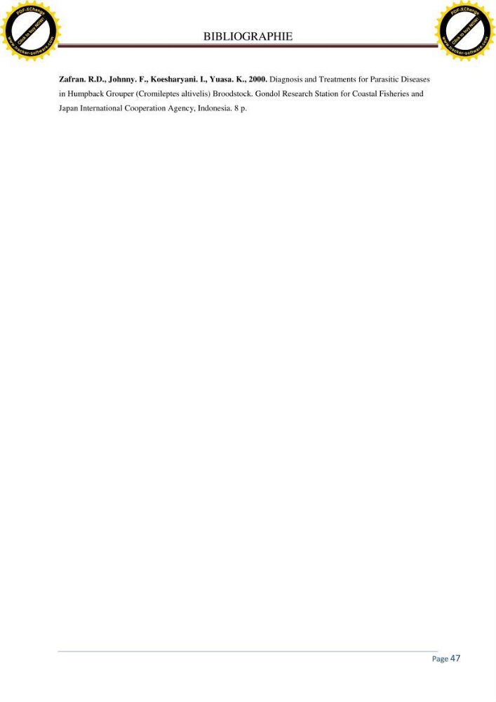 Inventaire des crustaces parasites des poissons de l\'eau de mer