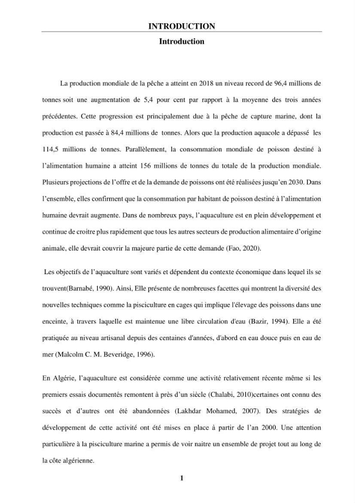 Contribution à la mise en place d’un protocole de gestion des fermes piscicoles en cages marines :