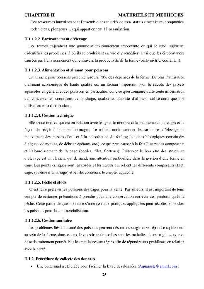 Contribution à la mise en place d’un protocole de gestion des fermes piscicoles en cages marines :
