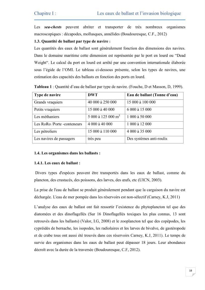 Contribution au développement d\'un modèle probabiliste pour estimer le risque d\'invasion par les eaux de ballast: cas de port d\'Arzew