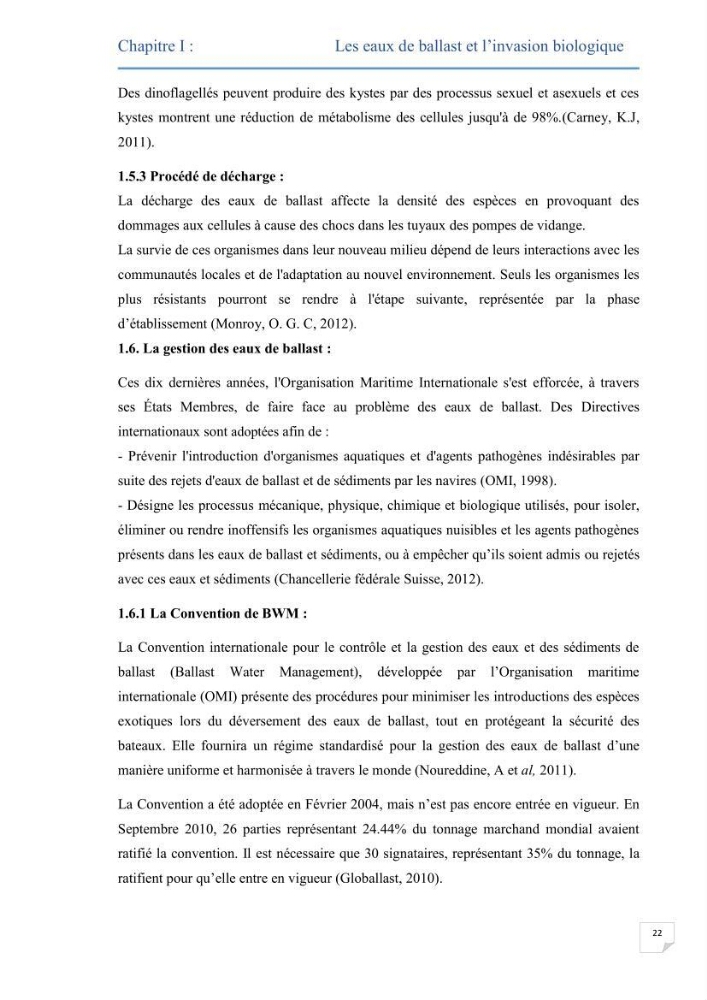 Contribution au développement d\'un modèle probabiliste pour estimer le risque d\'invasion par les eaux de ballast: cas de port d\'Arzew