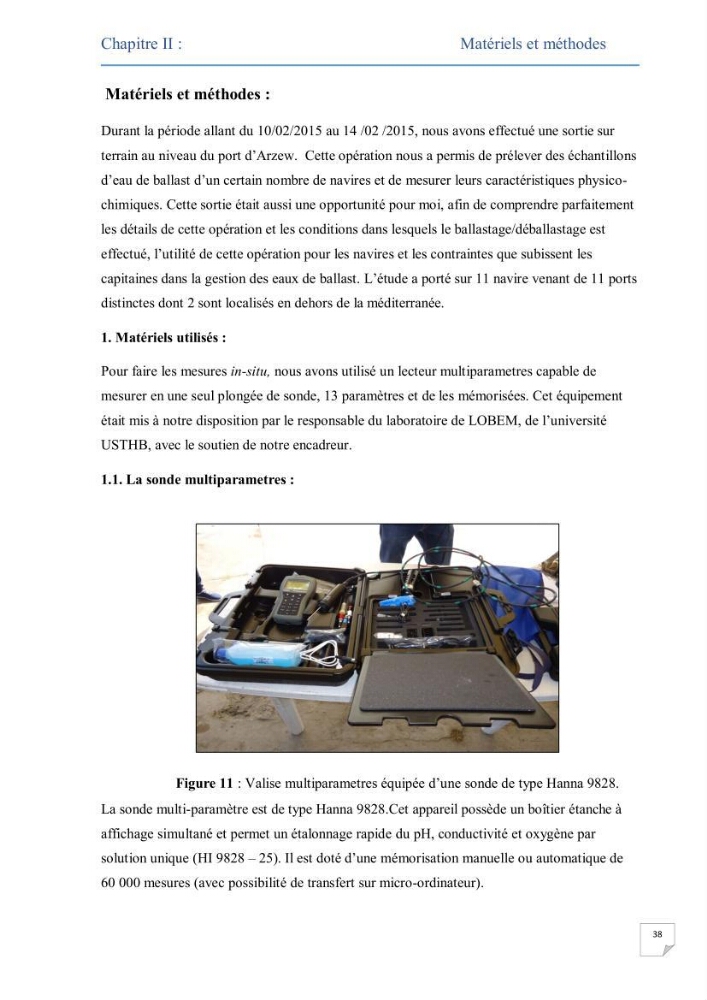 Contribution au développement d\'un modèle probabiliste pour estimer le risque d\'invasion par les eaux de ballast: cas de port d\'Arzew
