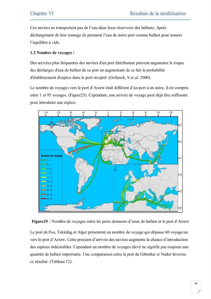 Contribution au développement d\'un modèle probabiliste pour estimer le risque d\'invasion par les eaux de ballast: cas de port d\'Arzew