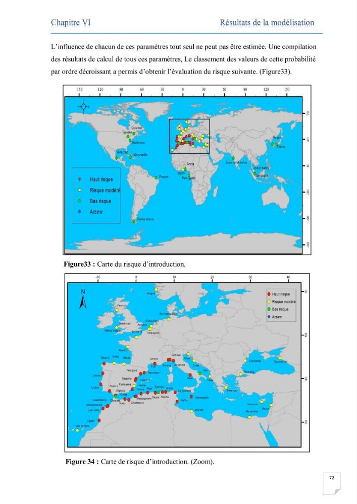 Contribution au développement d\'un modèle probabiliste pour estimer le risque d\'invasion par les eaux de ballast: cas de port d\'Arzew