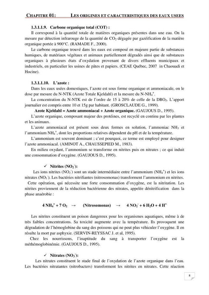 Etude statistique de l\'influence des conditions climatiques sur le pouvoir épuratoire de lagunage naturel