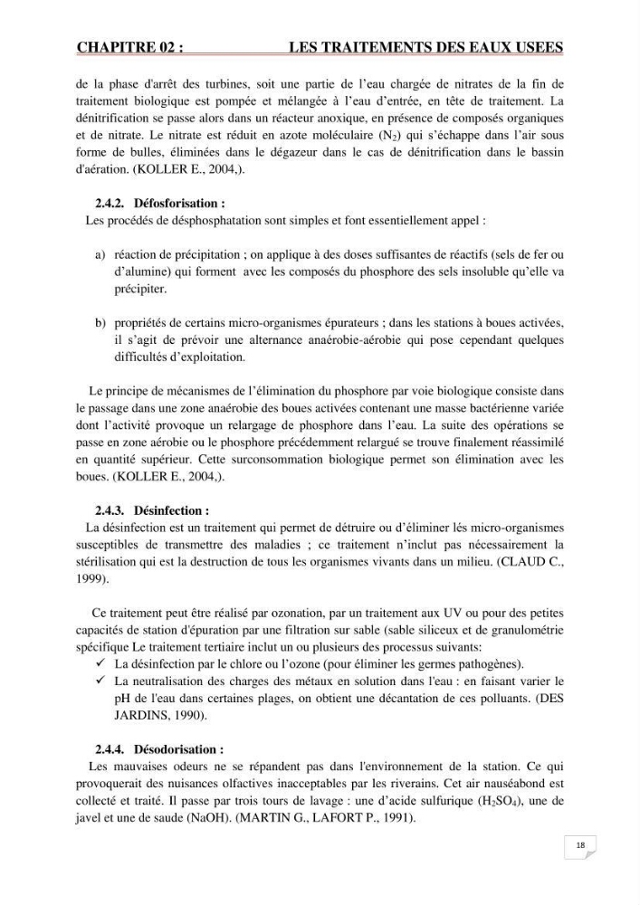 Etude statistique de l\'influence des conditions climatiques sur le pouvoir épuratoire de lagunage naturel
