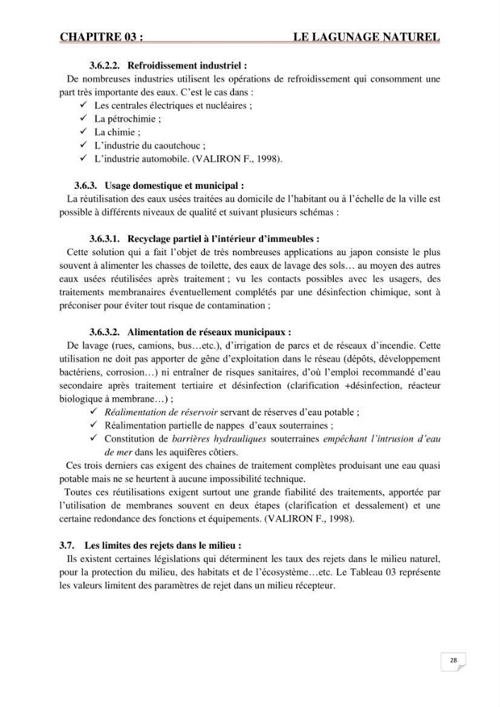 Etude statistique de l\'influence des conditions climatiques sur le pouvoir épuratoire de lagunage naturel