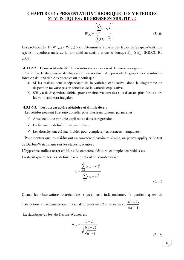 Etude statistique de l\'influence des conditions climatiques sur le pouvoir épuratoire de lagunage naturel