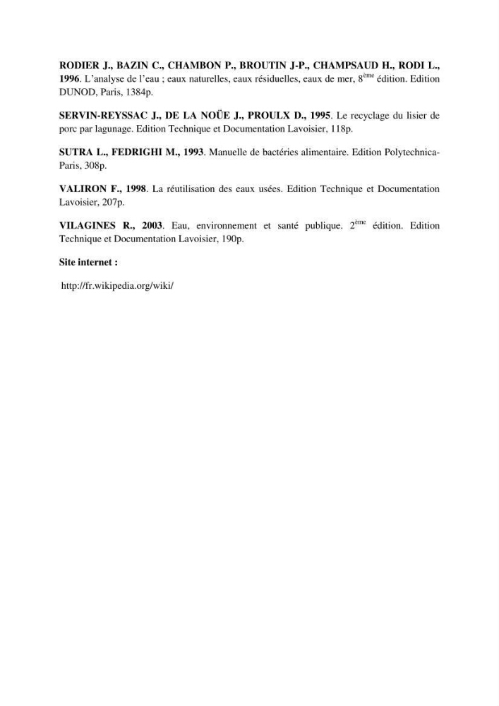 Etude statistique de l\'influence des conditions climatiques sur le pouvoir épuratoire de lagunage naturel