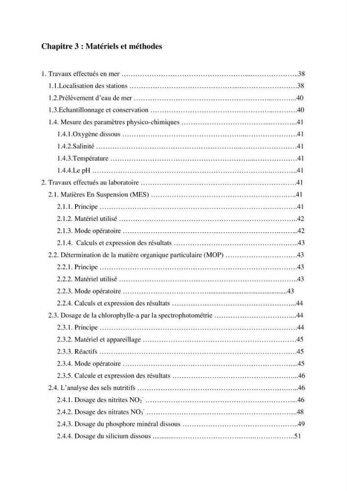 Evaluation des paramètres physico-chimiques et des sels nutritifs dans les eaux côtières algéroises (la baie d\'Alger et de Zemmouri)