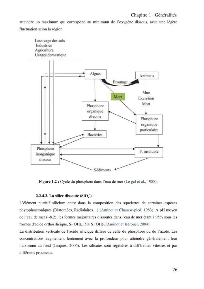 Evaluation des paramètres physico-chimiques et des sels nutritifs dans les eaux côtières algéroises (la baie d\'Alger et de Zemmouri)