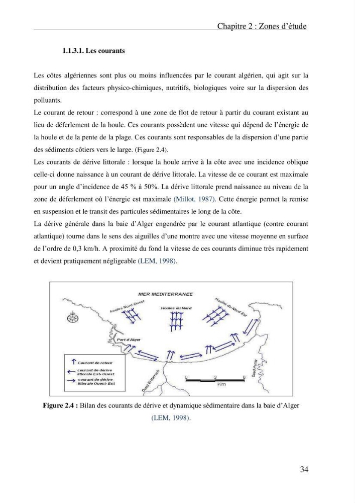 Evaluation des paramètres physico-chimiques et des sels nutritifs dans les eaux côtières algéroises (la baie d\'Alger et de Zemmouri)