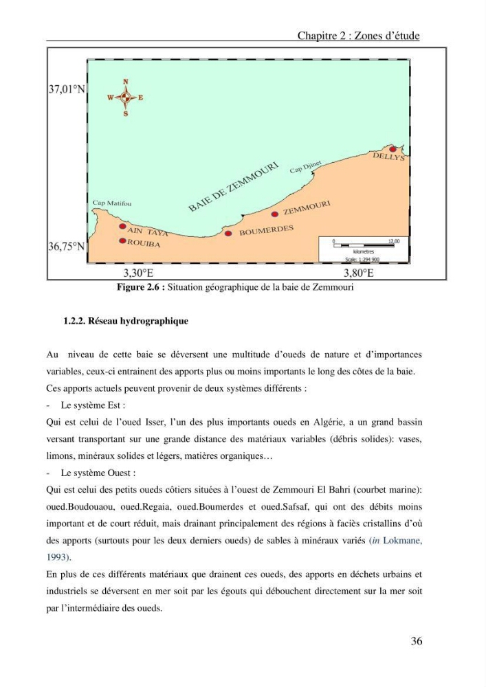 Evaluation des paramètres physico-chimiques et des sels nutritifs dans les eaux côtières algéroises (la baie d\'Alger et de Zemmouri)