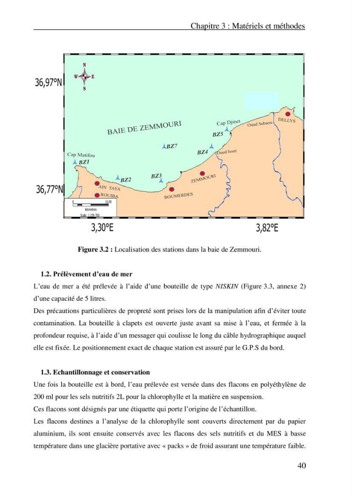 Evaluation des paramètres physico-chimiques et des sels nutritifs dans les eaux côtières algéroises (la baie d\'Alger et de Zemmouri)