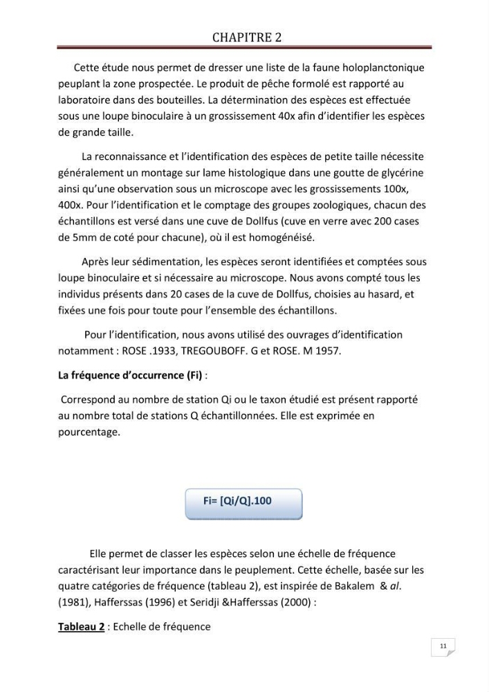 Contribution à l\'étude qualitative et quantitative du zooplancton de la baie de Bou-Ismail