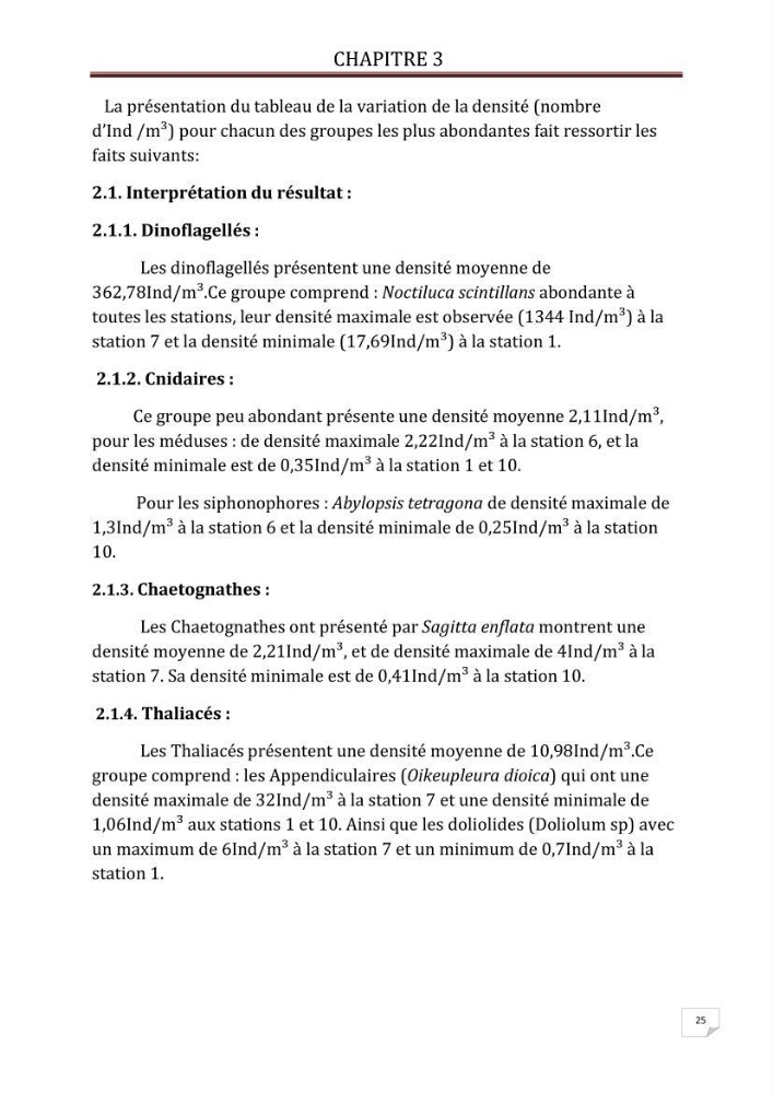 Contribution à l\'étude qualitative et quantitative du zooplancton de la baie de Bou-Ismail